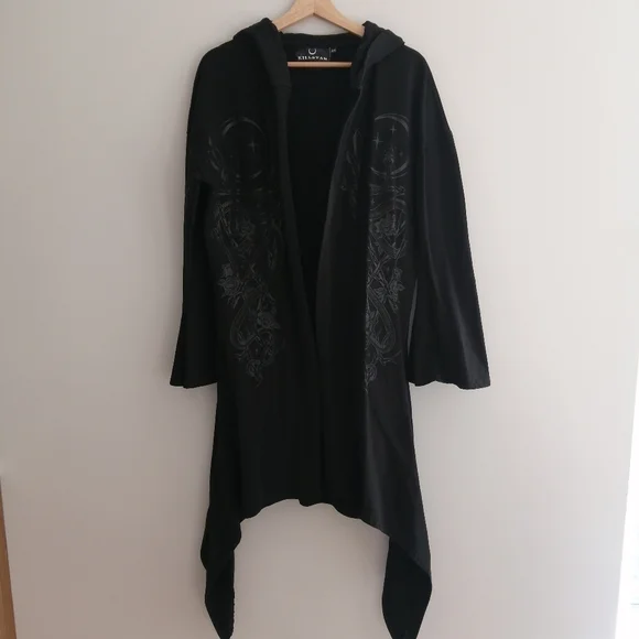 Killstar Lunar Wizard Long Asymmetric Cardigan Snake Serpent Celestial Unisex XS - Picture 3 of 17